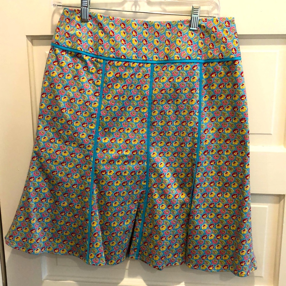 Floral fluted trumpet skirt spring flower 8